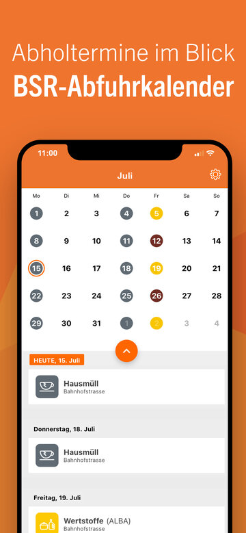 BSR-App Abfuhrkalender