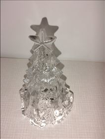 Abbildung: Glas Weihnachtsbaum mit Teelicht 