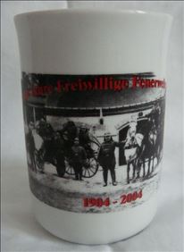 Abbildung: Kaffeetasse, -becher 100 Jahre Freiwillige Feuerwehr Karow
