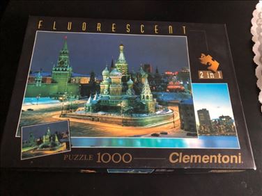 Abbildung: Clementoni 2in1 Puzzle Roter Platz und Manhatten