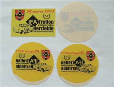 Abbildung: Aufkleber IFA Treffen und Oldtimer-Treffen Herzfelde