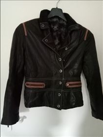 Abbildung: Mango Echtleder Jacke  ,warm.Gr.36