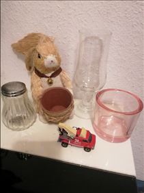Abbildung: Hase , Glas, Auto, Teelichtglas Konvolut gebraucht 